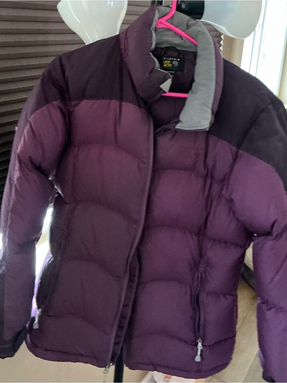 Mountain Hardwear Two-Tone Purple Down Puffer Jacket
